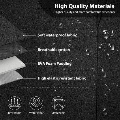 CAR Pass Neoprene Waterproof Two Front Car Seat Covers Set- Universal Fit for Vehicles, Airbag Compatiable(Black)