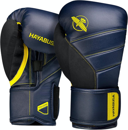 Hayabusa T3 Boxing Gloves for Men and Women Wrist and Knuckle Protection, Dual-X Hook and Loop Closure, Splinted Wrist Support, 5 Layer Foam Knuckle Padding - PuriLite