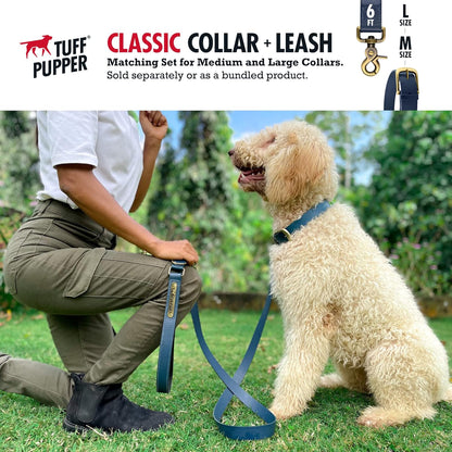 Tuff Pupper Classic Heavy Duty Dog Collar | 10x Stronger Than Leather | 100% Waterproof & Odor Proof Dog Collar | Tough Rust-Proof All Metal Hardware - PuriLite