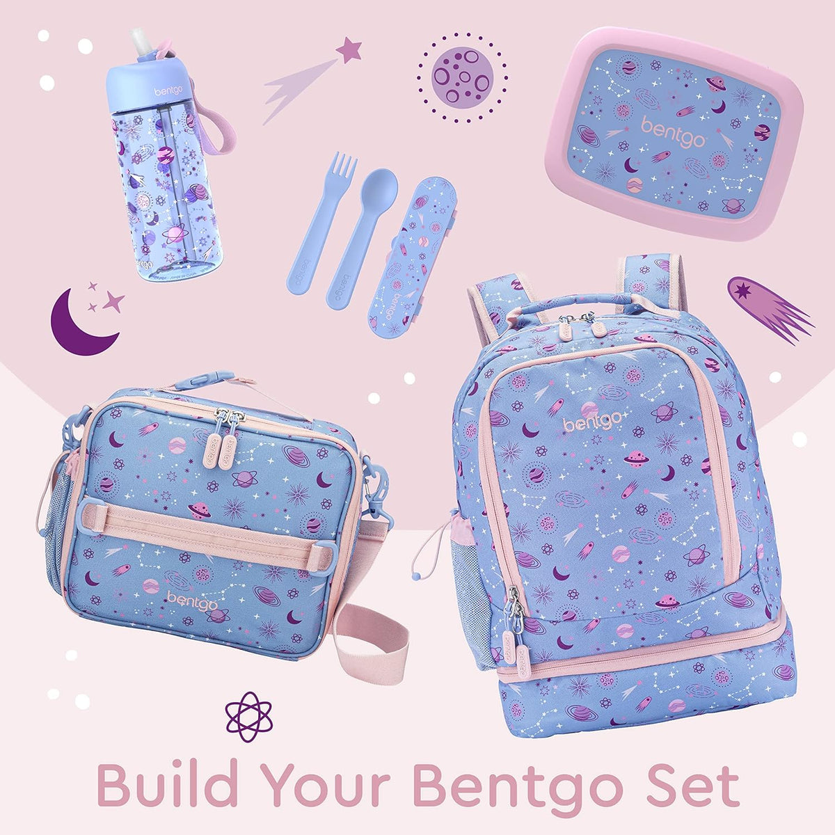Bentgo Kids Prints 2-in-1 Backpack & Insulated Lunch Bag (Dinosaur) - PuriLite
