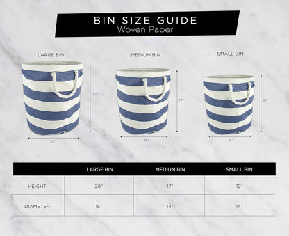 DII Storage Basket or Bin, Collapsible & Convenient Storage Solution for Office, Bedroom, Closet, Toys, Laundry (Large) - Pink Rugby Stripe - PuriLite