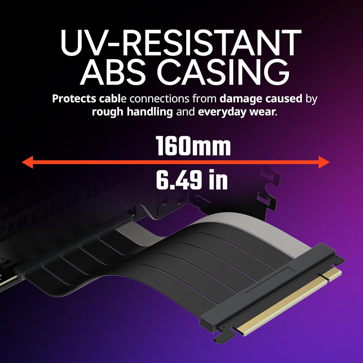 Cooler Master MasterAccessory Vertical GPU Card Holder Kit V3 – PCIe 4.0 x16 Premium Riser Cable, Adjustable Vertical GPU Mount for ATX & mATX PC Cases - PuriLite