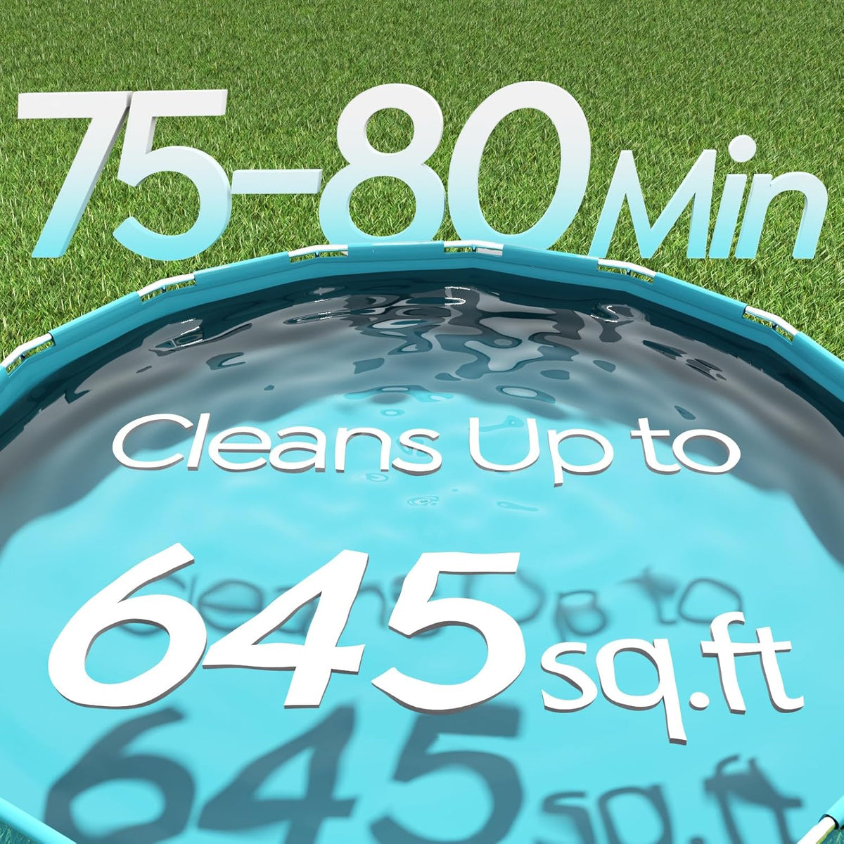 TALOSBO Pleco S1 Cordless Robotic Pool Cleaner with 75-80Mins Runtime, Small Pool Vacuum for Above-Ground Pools up to 645 Sq.ft, Lightweight, Auto-Parking - PuriLite