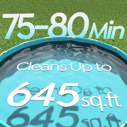 TALOSBO Pleco S1 Cordless Robotic Pool Cleaner with 75-80Mins Runtime, Small Pool Vacuum for Above-Ground Pools up to 645 Sq.ft, Lightweight, Auto-Parking - PuriLite