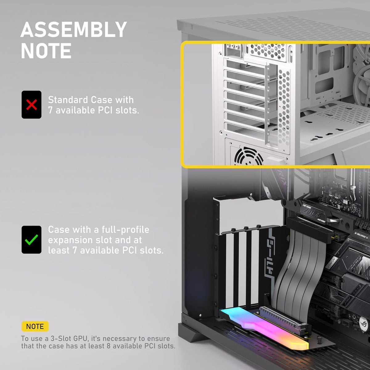 Vertical GPU Mount – PCIe 4.0 High-Speed Riser Cable 115mm – ARGB Vertical Graphics Card Holder with 90° Connector - PuriLite