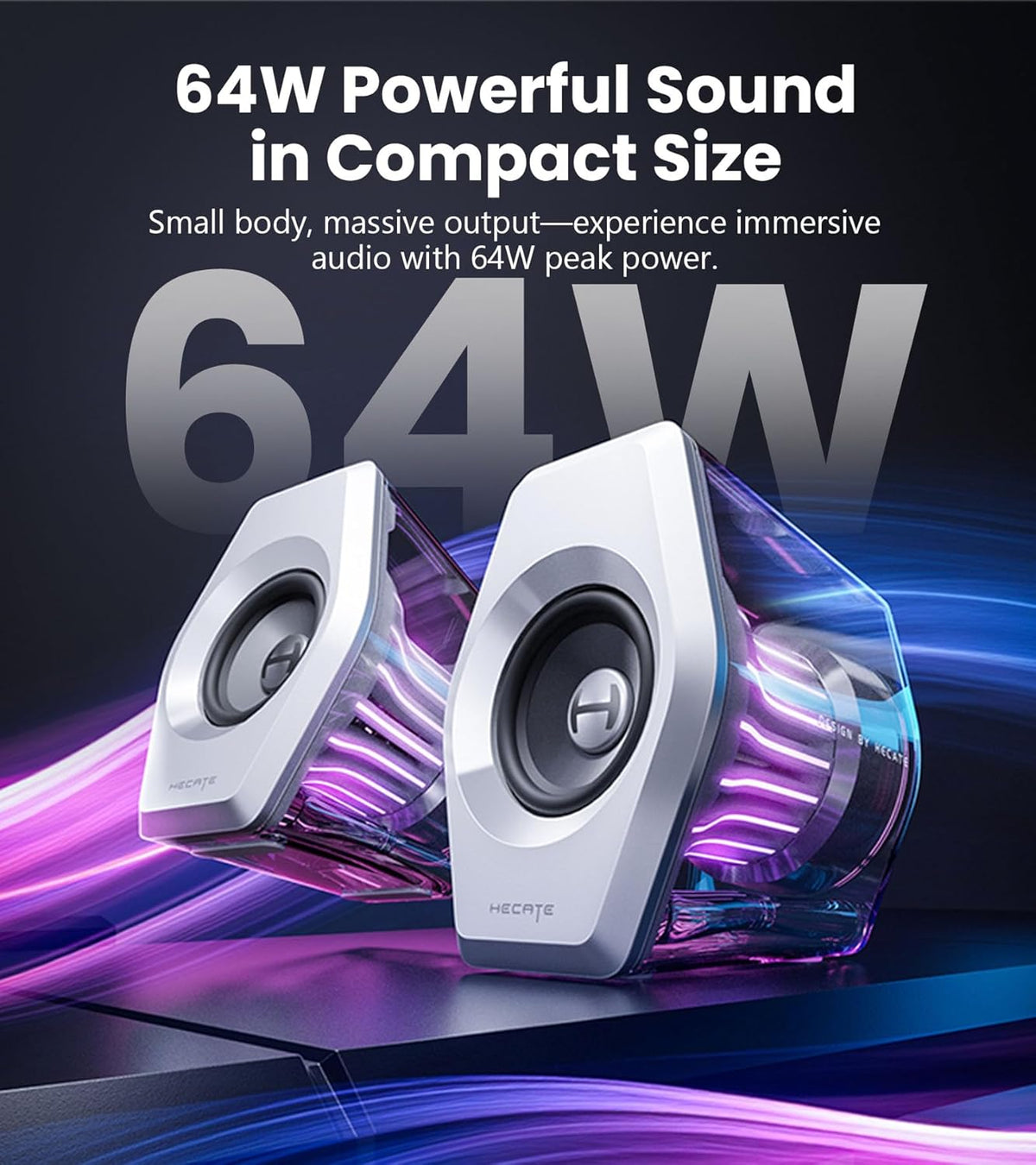 Edifier G2000PRO Gaming Speakers – 2.0 Desktop PC Speakers with 7.1 Surround Sound – Bluetooth USB AUX RGB Multimedia Speaker - PuriLite