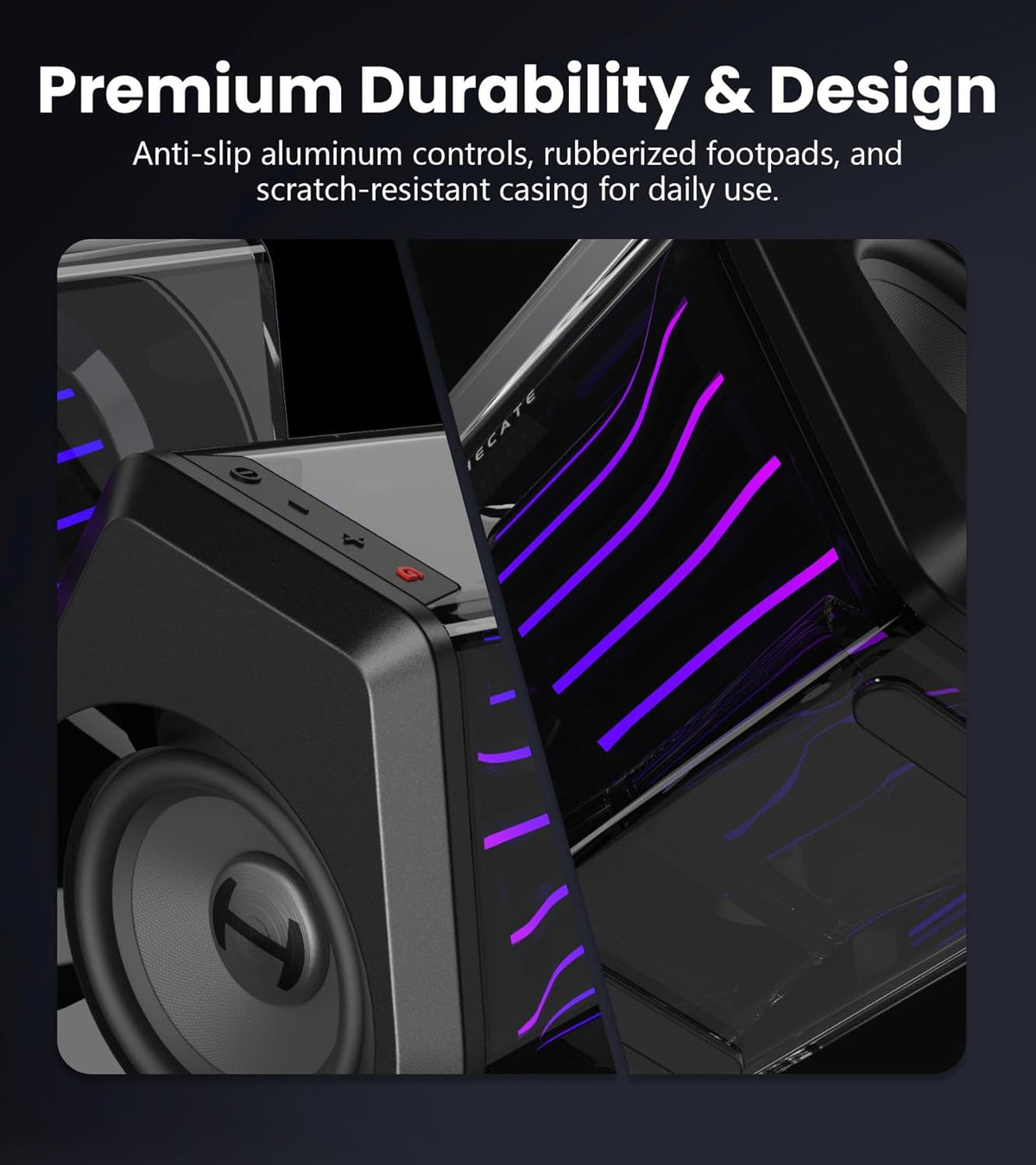 Edifier G2000PRO Gaming Speakers – 2.0 Desktop PC Speakers with 7.1 Surround Sound – Bluetooth USB AUX RGB Multimedia Speaker - PuriLite