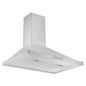 Ancona 30 in. Stainless Steel Convertible Wall-Mounted Pyramid Range Hood, 600 Max CFM - PuriLite