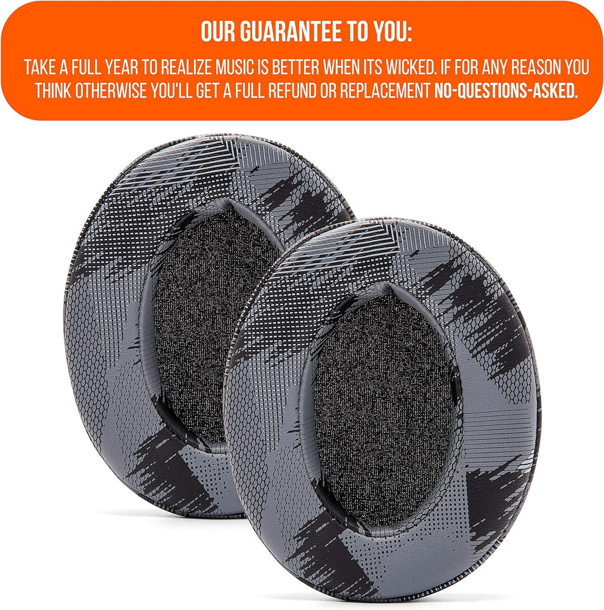 WC PadZ - The Ultimate Upgraded Earpads by Wicked Cushions - Compatible with Audio Technica, HyperX, SteelSeries Arctis & More - Extra Thick - Bigger Opening - Softer Memory Foam | (Black) - PuriLite
