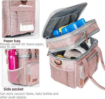 Lunch Bag Women Insulated Lunch Box for Work, Purple Expandable Large Lunch Bags, Leakproof Double Deck Lunch Box Cooler Bag（Purple） - PuriLite
