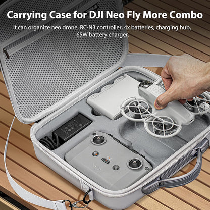 STARTRC Neo Case for DJI Neo Fly More Combo Portable Carrying Protective Bag for DJI Neo Accessories, Compatible with RC-N3/N2 Remote Controller, Neo Intelligent Flight Battery, Charging Hub - PuriLite