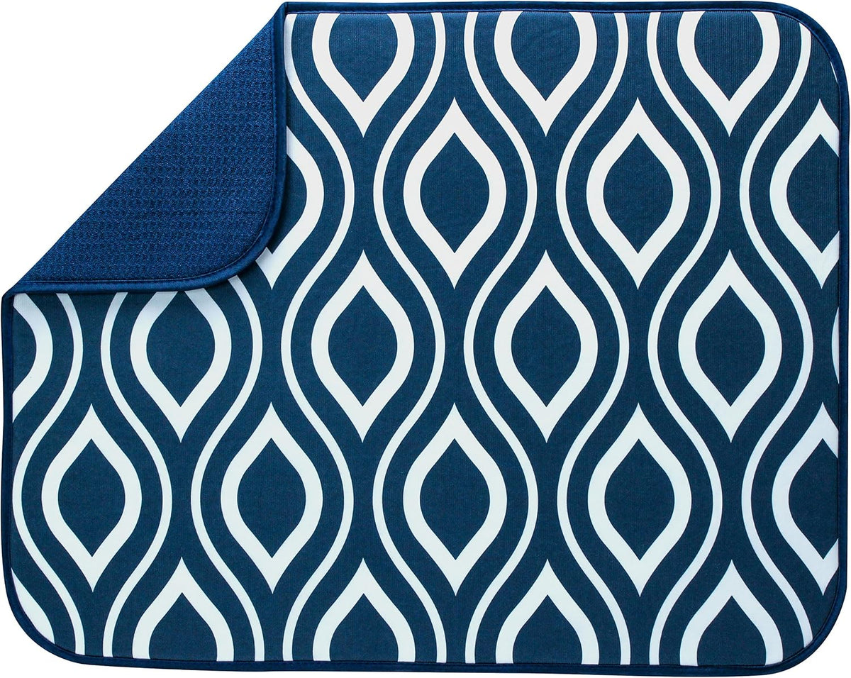 XL Microfiber Dish Drying Mat | Reversible Absorbent Kitchen Counter Drying Pad