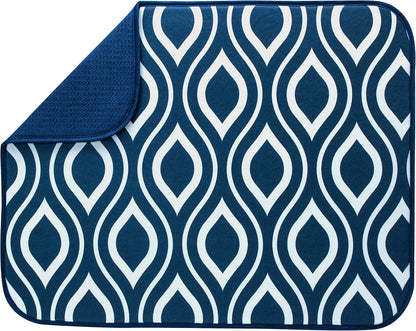 XL Microfiber Dish Drying Mat | Reversible Absorbent Kitchen Counter Drying Pad