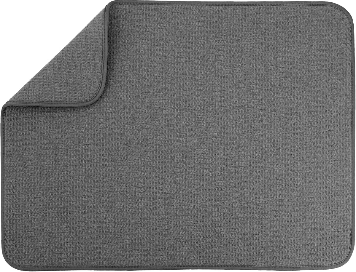 XL Microfiber Dish Drying Mat | Reversible Absorbent Kitchen Counter Drying Pad