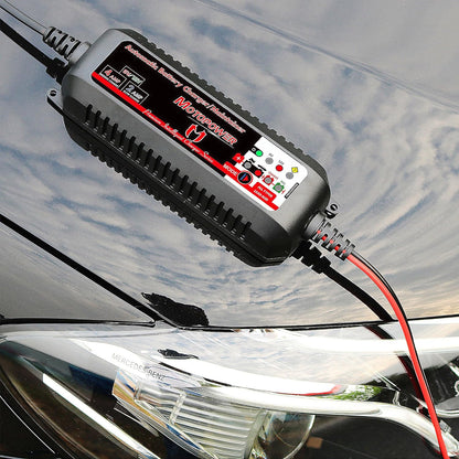 MOTOPOWER MP00205A 12V 800mA Fully Automatic Battery Charger/Maintainer - PuriLite