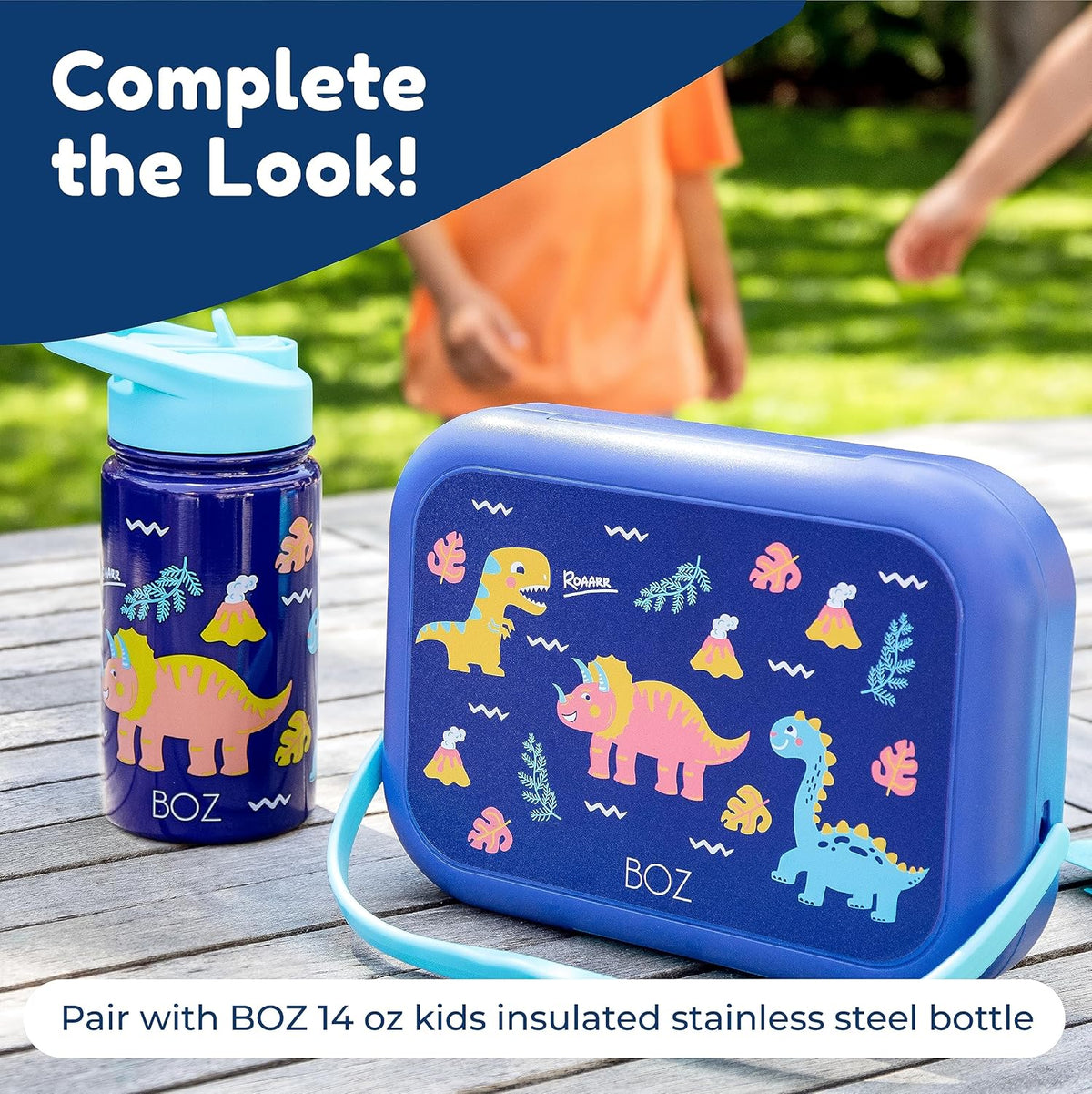 BOZ Kids Bento Lunch Box - 4 Compartment Kids Lunch Containers for Ages 3 to 7 - Leak Proof, Dishwasher Safe - PuriLite
