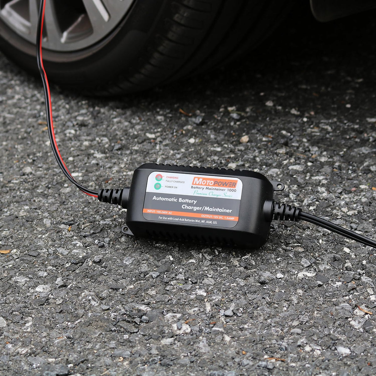 MOTOPOWER MP00205A 12V 800mA Fully Automatic Battery Charger/Maintainer - PuriLite
