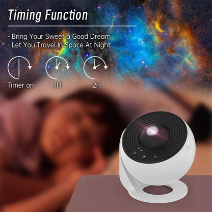 Purilite Select | Galaxy Projector Night Light | 360° Rotating Starry Sky Planetarium Lamp | 12-in-1 HD Film Discs | Kids Bedroom & Gift Decor - PuriLite