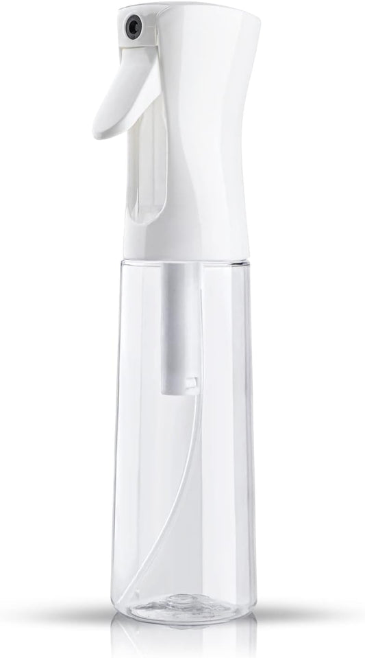Continuous Hair Plant Mister Spray Bottle | 300ml Fine Mist Sprayer | Refillable Water Spray Bottle for Hair Styling, Plants, Cleaning & Home Use | Clear