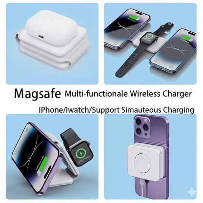 3-in-1 Wireless Charging Station – Fast Charger Dock for Phone, Smartwatch & Earbuds - PuriLite