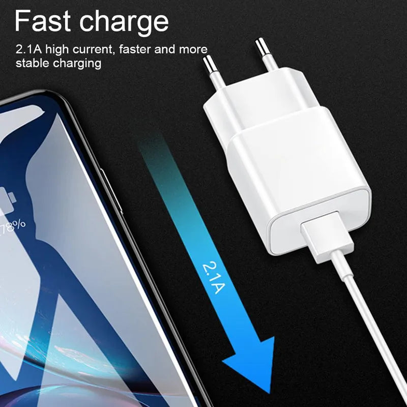 Purilite Select Fast Charger EU Plug with USB Cable - PuriLite