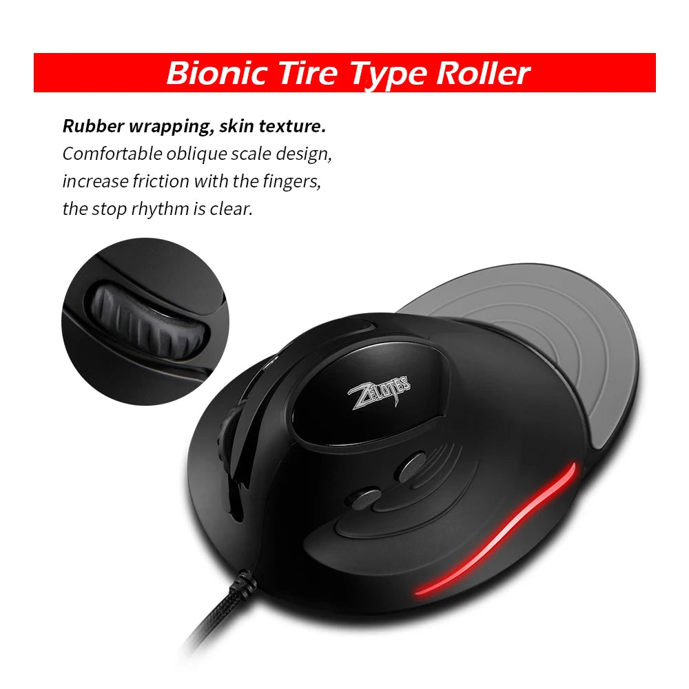 Purilite Select T-30 Vertical Ergonomic Wired Mouse - PuriLite