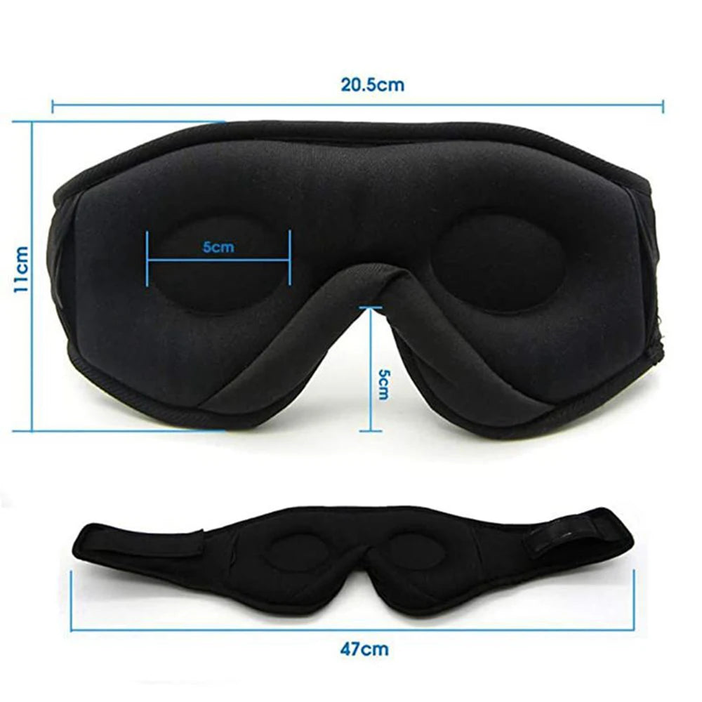 Purilite Select Bluetooth Sleep Mask with Built-In Headphones - 3D Light Blocking Eye Mask for Music and Restful Sleep - PuriLite