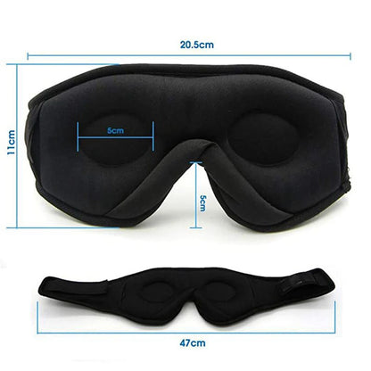 Purilite Select Bluetooth Sleep Mask with Built-In Headphones - 3D Light Blocking Eye Mask for Music and Restful Sleep - PuriLite