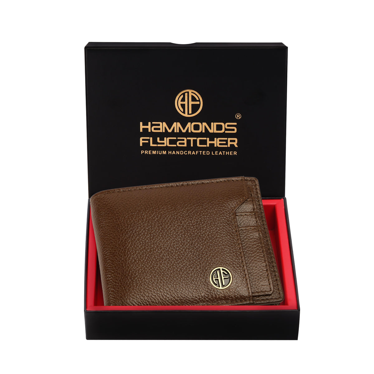 Hammonds Fly Catcher Men’s Bi-Fold Wallet | Pure cow Leather | RFID Protected | Brown Leather Wallet for Men - PuriLite
