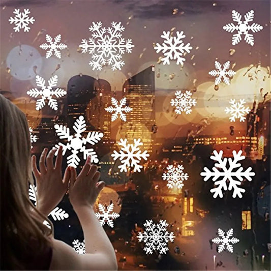 Purilite Select Christmas Glass Stickers – Snowflake, Santa Claus, Tree & Elk Designs | Festive DIY Window & Door Decorations for Home, Shop, and Holiday Displays - PuriLite