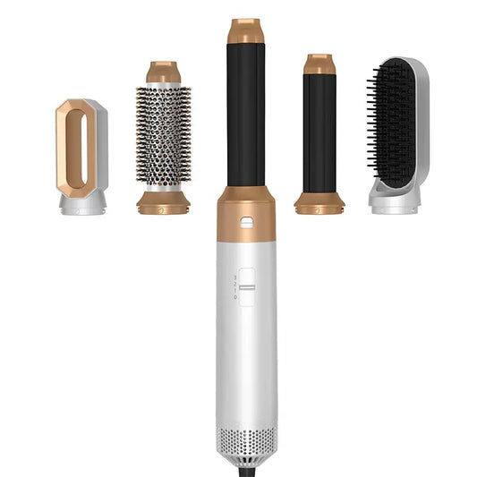 White 5-in-1 Hair MultiStyler – Interchangeable Attachments for Straightening, Curling, Waving, Volumizing & Smoothing - PuriLite