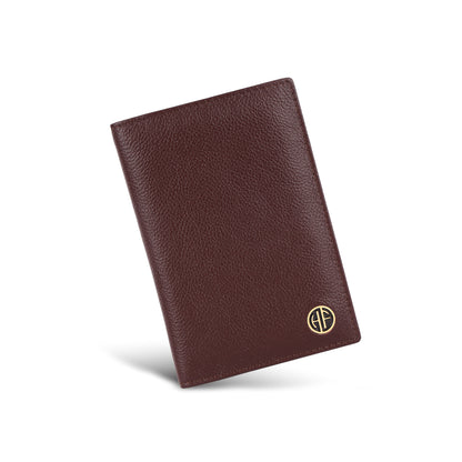 Hammonds Flycatcher Premium Cow Leather Unisex Bi-Fold Passport Holder | Genuine Cow Leather RFID Protected Travel Document Organizer | Compact & Stylish Travel Wallet - PuriLite