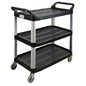 Utility Cart, 3 Tiers, 19-3/4" x 37-1/2" x 40-1/4", 250 lbs. Capacity - PuriLite