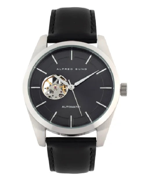 Alfred Sung Black Dial Automatic Men’s Watch - PuriLite