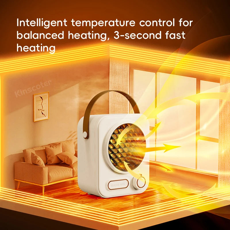 Electric Mini Fan Heater Warm Blower Portable Desktop Household Wall Home Heating Stove Radiator Warmer Machine For Winter - PuriLite