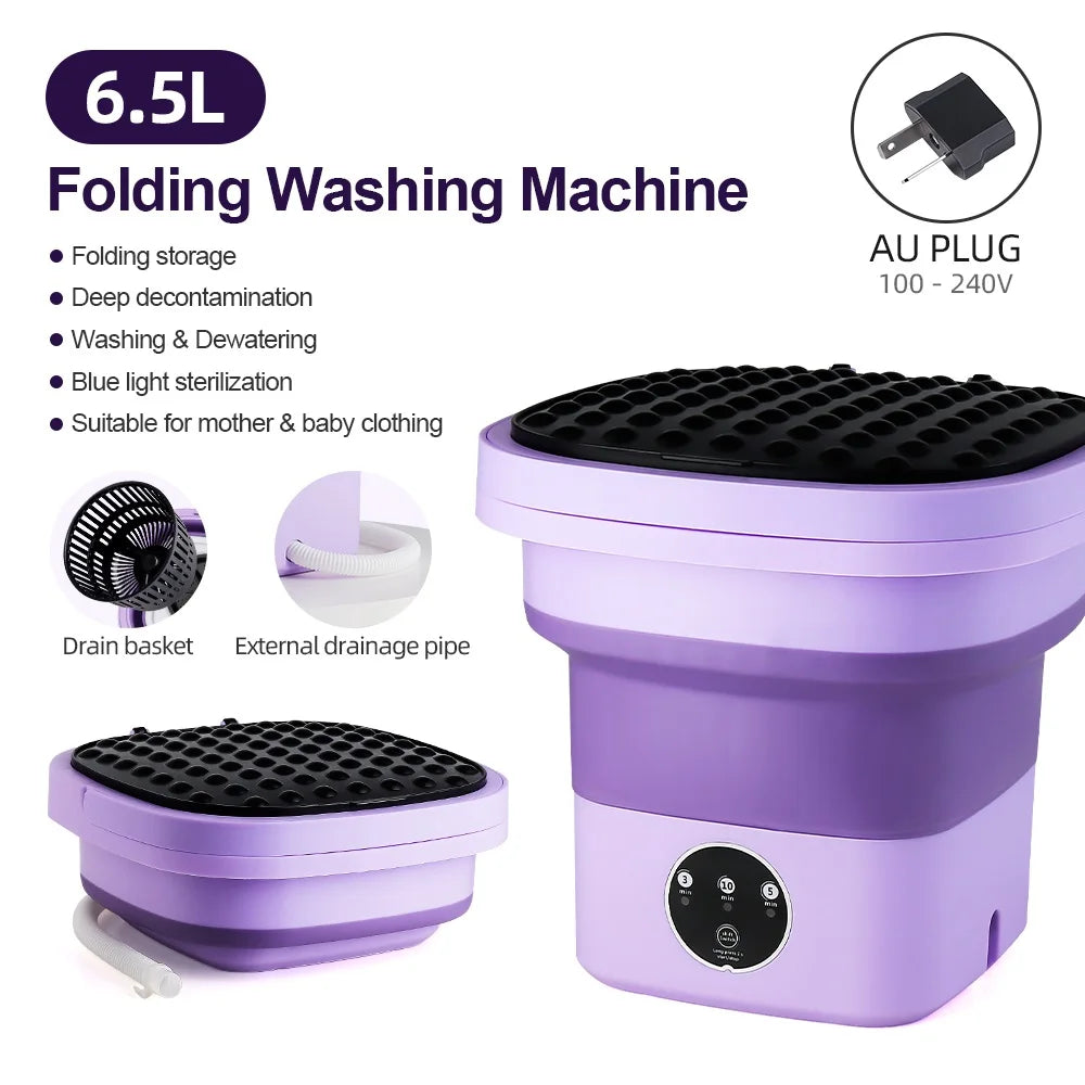 Purilite 6.5L Small Folding Washing Machine Portable Washing Machine - PuriLite
