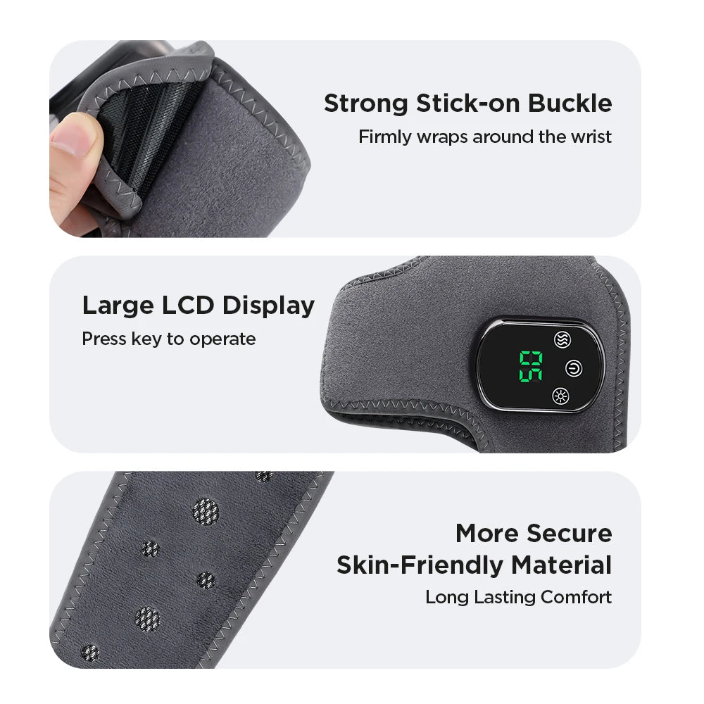 Electric Foot Massager Vibration Relaxation Ankle Massager Warm Hot Compress Ankle Brace Joint Sprain Support Ankle Protection - PuriLite