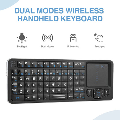 Purilite Select Wireless Mini Keyboard with Touchpad & IR Remote Function - PuriLite