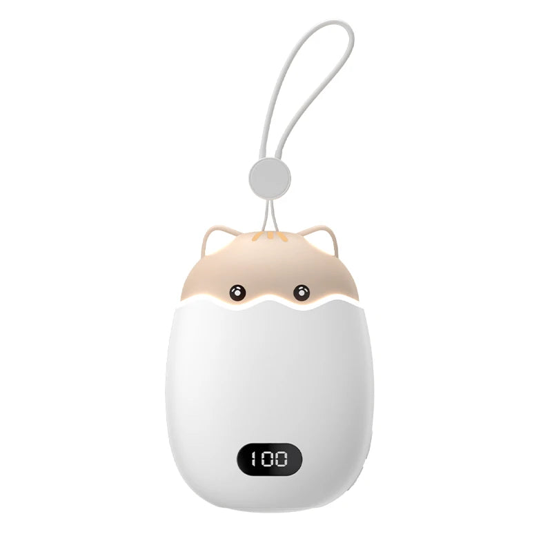 Purilite Select 2-in-1 Rechargeable Hand Warmer & Power Bank – Cute Cat Design with Digital Display | 3000mAh - PuriLite