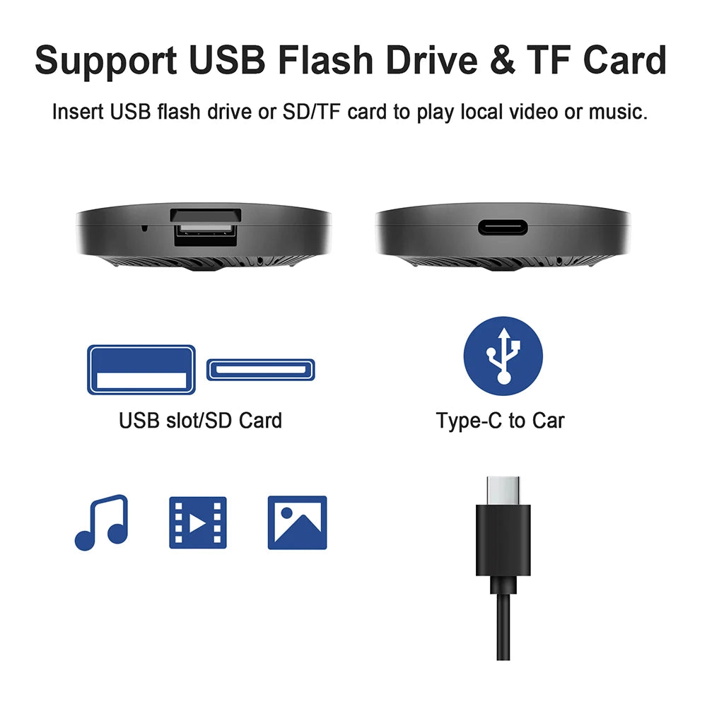 Android 13 TV Box Smart CarPlay Ai Box Wifi Wireless Android Auto Built-in Play Store For YouTube Netflix OEM CarPlay Cars - PuriLite