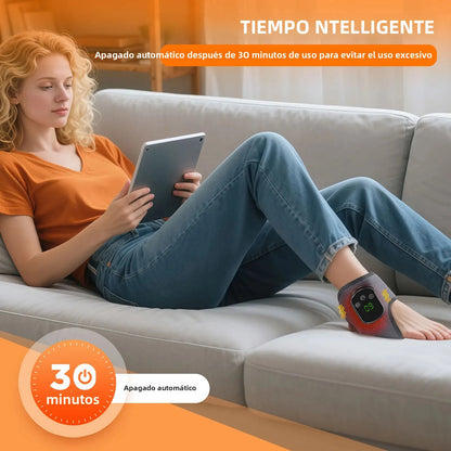 Purilite Select FlexTherm™ Electric Ankle & Foot Massager – 5-Level Heat + Vibration Therapy for Pain Relief & Joint Recovery - PuriLite
