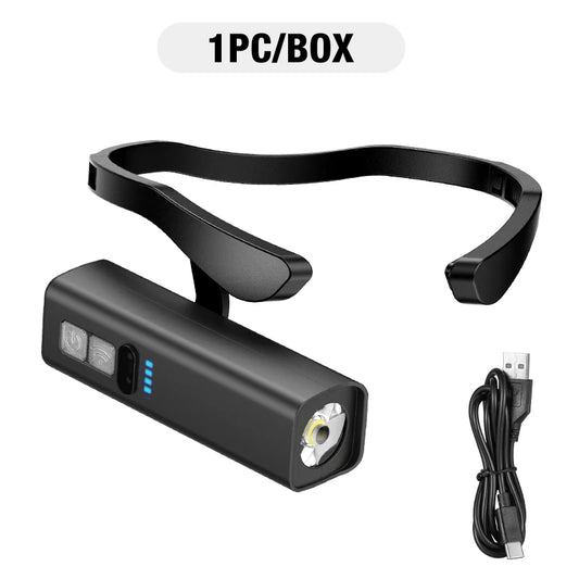 Purilite Select Ear Clip LED Headlamp Rechargeable Waterproof Headlight Hands Free Flashlight for Fishing Hiking Running Cycling and Outdoor Use