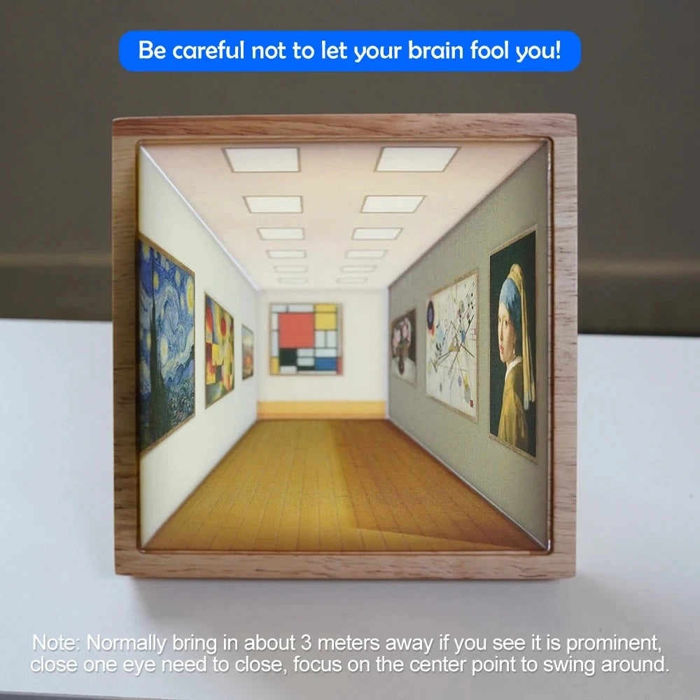 Purilite Select 3D Visual Naked Eye Night Light Wall Lamp 3 Colors Wall-Mounted Painting Light - PuriLite