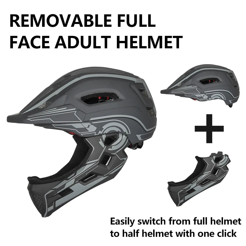 🛡️ Kids Full-Face Detachable Safety Helmet with Rear Light - PuriLite