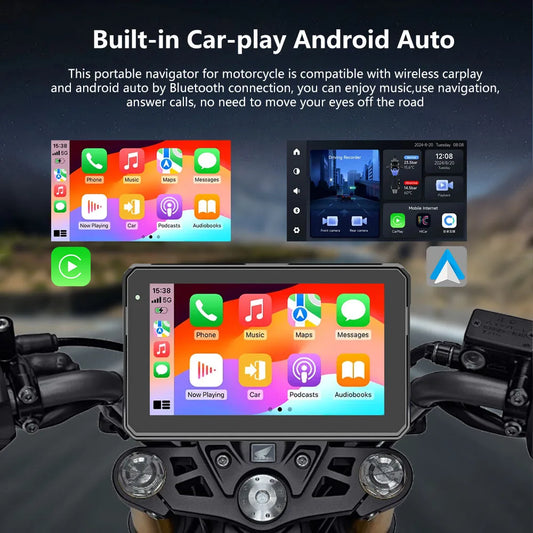 Purilite Select 5/7 Inch CarPlay Motorcycle Wireless CarPlay Android Auto AirPlay Display Screen - PuriLite