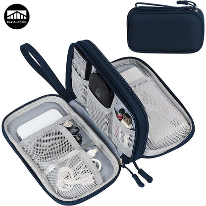 Purilite Select Waterproof Double‑Layer Travel Organizer Bag — Electronics Accessories Storage for Cables, Power Bank & Hard Disk - PuriLite