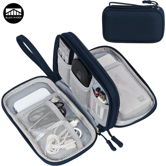 Purilite Select Waterproof Double‑Layer Travel Organizer Bag — Electronics Accessories Storage for Cables, Power Bank & Hard Disk - PuriLite