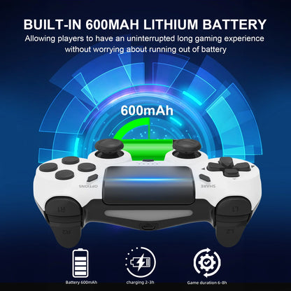 Purilite Select P412 Wireless Gamepad  6‑Axis Gyro, Dual Vibration & Touchpad Controller for PS4 / PS3 / PC - PuriLite