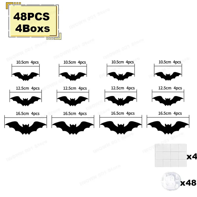 Purilite Select 3D Halloween Bat & Spider Night Light – Purple/Green LED Wall Stickers | Self-Adhesive Spooky Décor for Halloween Party & Home Decoration - PuriLite