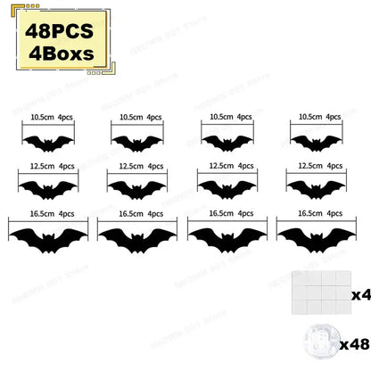 Purilite Select 3D Halloween Bat & Spider Night Light – Purple/Green LED Wall Stickers | Self-Adhesive Spooky Décor for Halloween Party & Home Decoration - PuriLite